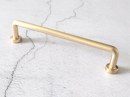 3.75" 5" 7.5" Brushed Gold Wire Cabinet Pulls, Mid Century Modern Kitchen Hardware