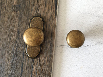 Aged Bronze Cabinet Knob Back Plate, Drawer Pulls Backplate, Rustic Kitchen Hardware