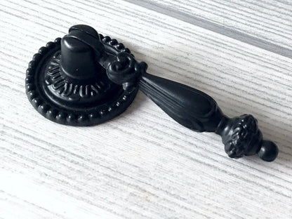 Vintage Style Pendant Cabinet Door Pull, Black Red Bronze