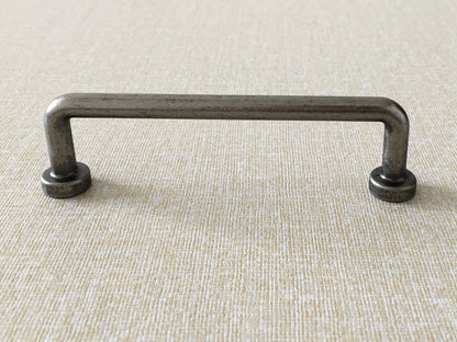 Antique Pewter Cabinet Pulls, Kitchen Hardware, 3.75" 5" 7.5" Centers, Slim Simple
