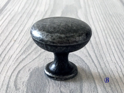 Antique Pewter Cup Drawer Pulls, Cabinet Handles