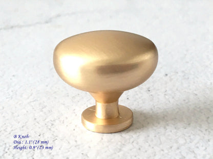 Brushed Gold Cabinet D Bar Handle & Drawer Knob, Modern Kitchen Hardware
