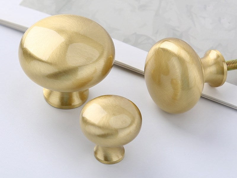 Brushed Brass Gold Cabinet Door Knobs - Classic Hardware