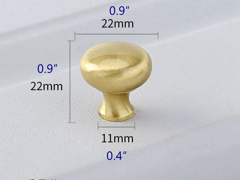 Brushed Brass Gold Cabinet Door Knobs - Classic Hardware