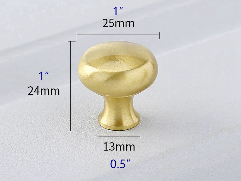 Brushed Brass Gold Cabinet Door Knobs - Classic Hardware