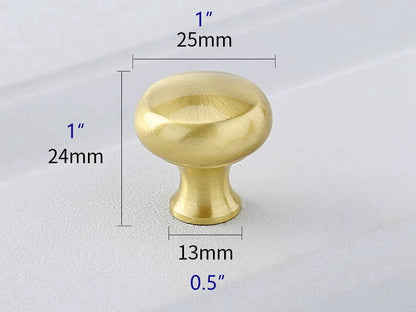 Brushed Brass Gold Cabinet Door Knobs - Classic Hardware