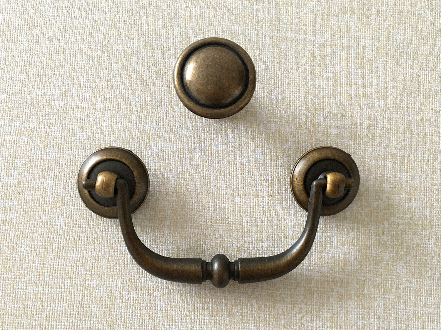 rustic swing bail handle in antique bronze finish