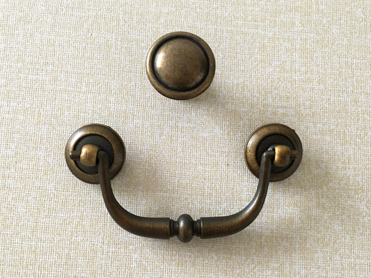 rustic swing bail handle in antique bronze finish