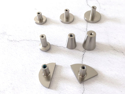 Minimalist Cabinet Knobs, Brushed Nickel Drawer Pulls, Modern Kitchen Hardware