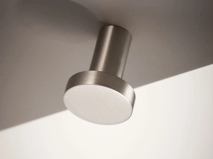 small brushed nickel cabinet knob