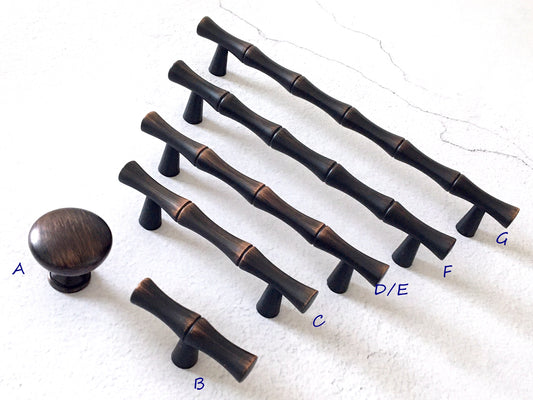 Bamboo Cabinet Pulls Oil Rubbed Bronze Kitchen Hardware