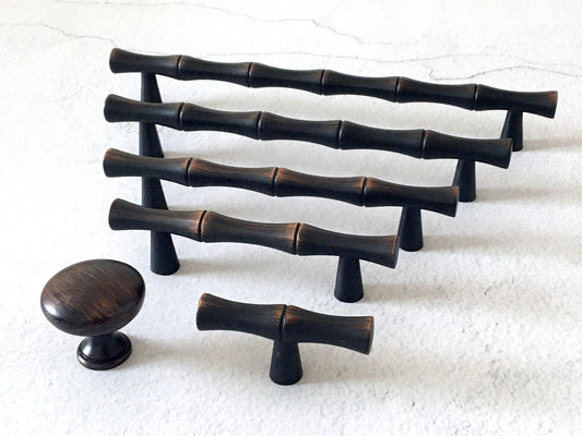 Bamboo Cabinet Pulls Oil Rubbed Bronze Kitchen Hardware