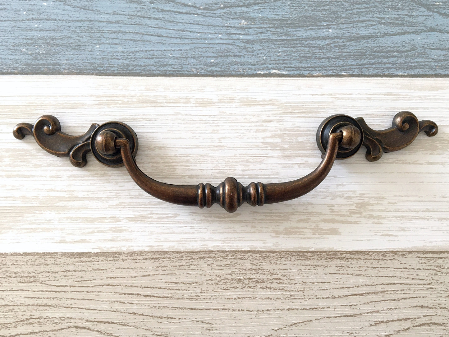 4.25" 4.75“ Vintage Swing Bail Drawer Pull - Antique Copper - LynnsHardware