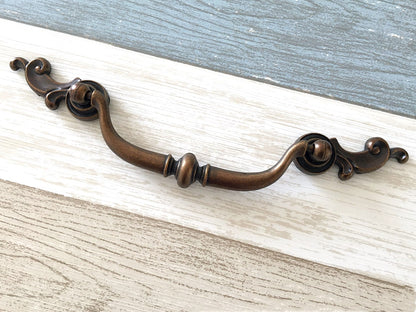 4.25" 4.75“ Vintage Swing Bail Drawer Pull - Antique Copper - LynnsHardware