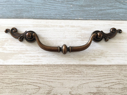 4.25" 4.75“ Vintage Swing Bail Drawer Pull - Antique Copper - LynnsHardware