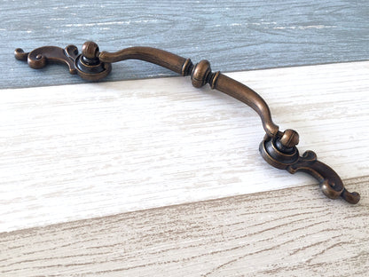 4.25" 4.75“ Vintage Swing Bail Drawer Pull - Antique Copper - LynnsHardware