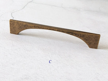 Antique Bronze Drawer Pull, Kitchen Cabinet Handle, Rustic Retro Hardware