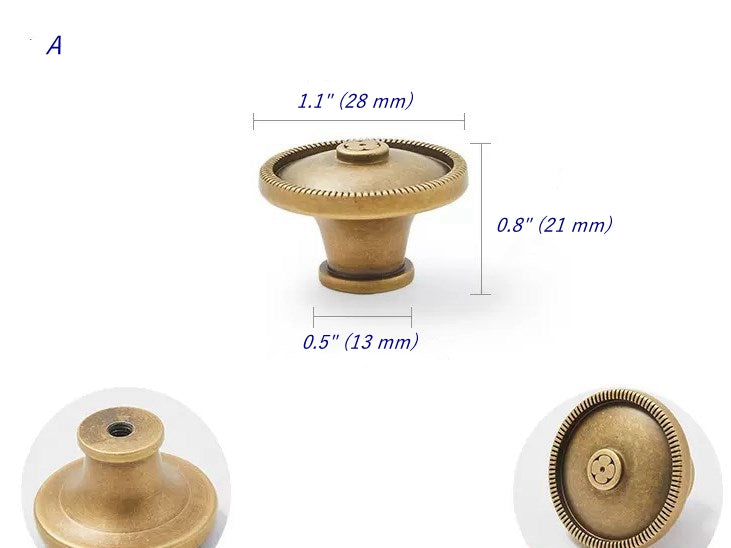 Brass T-shaped Bar Cabinet Pulls, Drawer Knobs, Antique Bronze, Kitchen Hardware