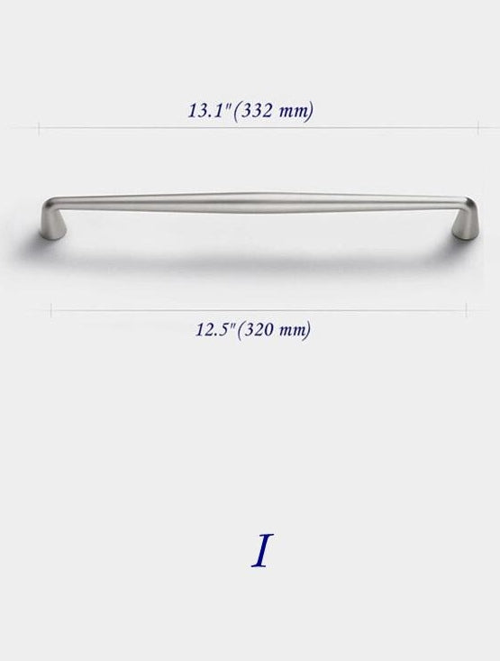 Nickel Drawer Pull Handles, Modern Minimalism Kitchen Cabinet Hardware