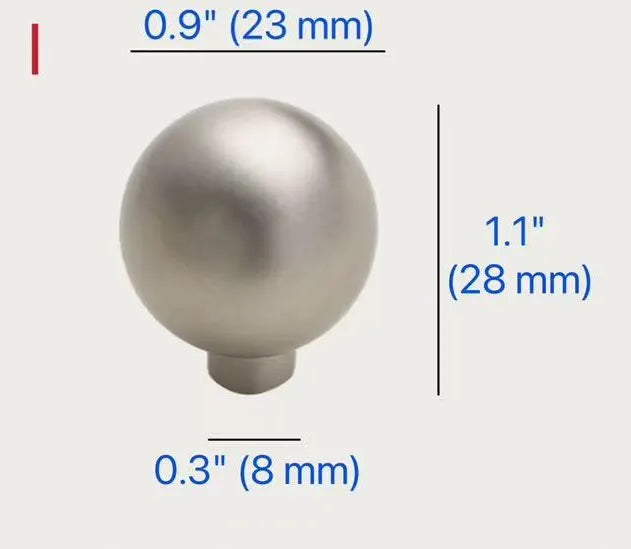 Assorted Brushed Nickel Cabinet Door Knobs, Modern Drawer Pulls