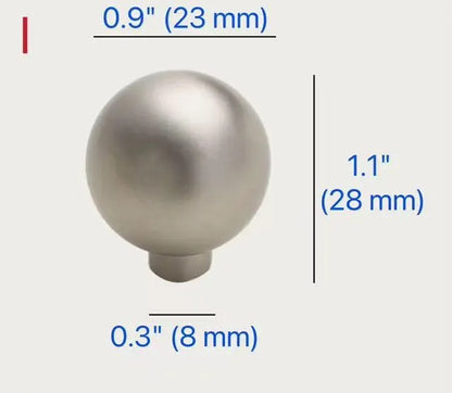 Assorted Brushed Nickel Cabinet Door Knobs, Modern Drawer Pulls