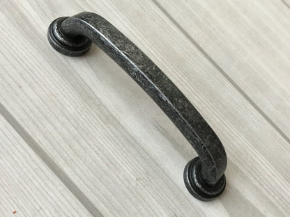 3.75" 5" Antique Pewter Cabinet Pull & Knob - Rustic/Industrial