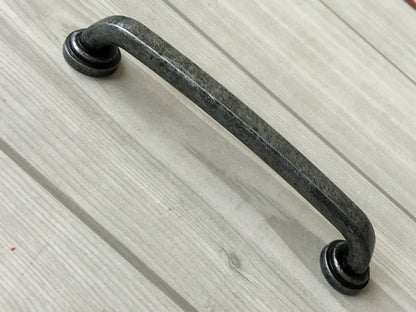 3.75" 5" Antique Pewter Cabinet Pull & Knob - Rustic/Industrial