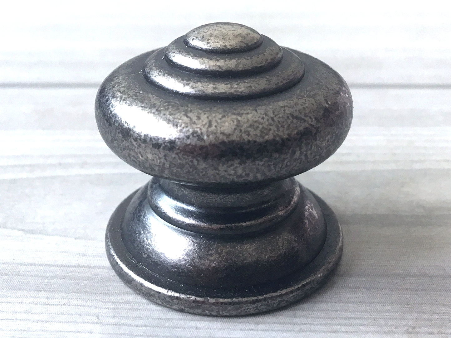 Dia 1.5" Antique Pewter Drawer Knob - Rustic Vintage Look