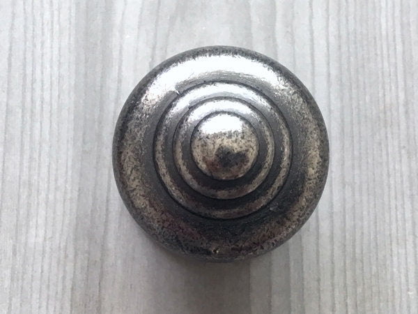 Dia 1.5" Antique Pewter Drawer Knob - Rustic Vintage Look