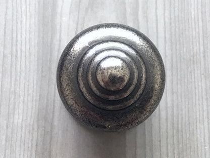 Dia 1.5" Antique Pewter Drawer Knob - Rustic Vintage Look