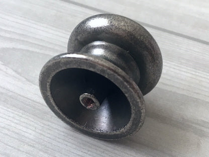 Dia 1.5" Antique Pewter Drawer Knob - Rustic Vintage Look
