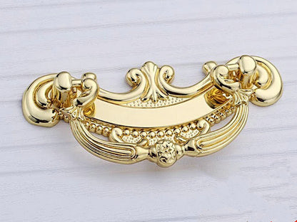 Ornate Gold Bail Drawer Pull, 2.5" 3.75" Centers