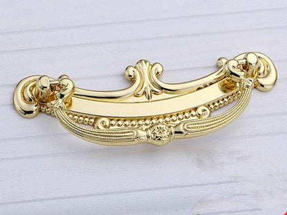 Ornate Gold Bail Drawer Pull, 2.5" 3.75" Centers