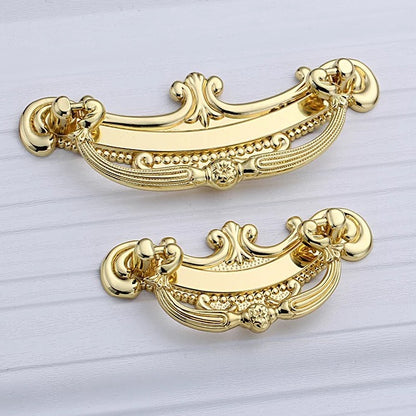 Ornate Gold Bail Drawer Pull, 2.5" 3.75" Centers