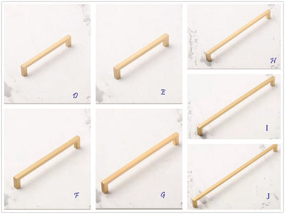 Gold Cabinet Pulls Square Drawer Handles Kitchen Lynns Hardware