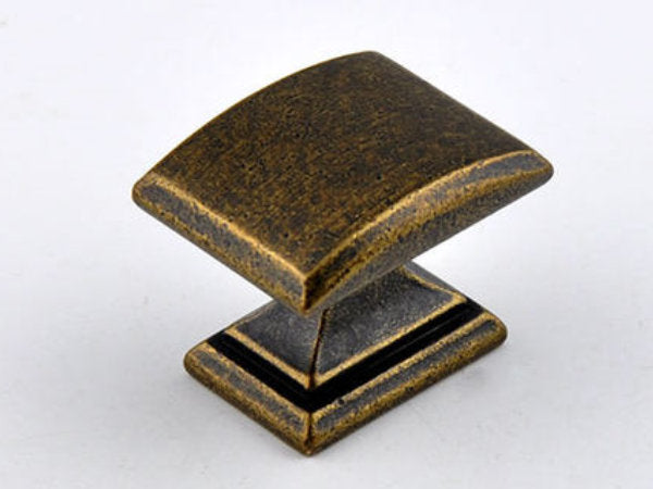 3" Bow Drawer Pull & Rectangular Knob - Rustic/Industrial