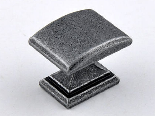 3" Bow Drawer Pull & Rectangular Knob - Rustic/Industrial