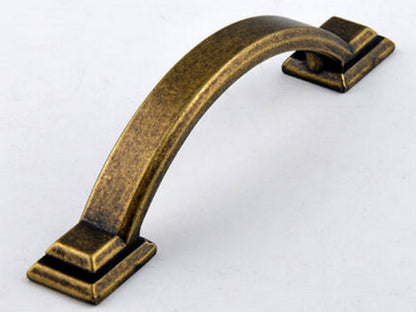 3" Bow Drawer Pull & Rectangular Knob - Rustic/Industrial