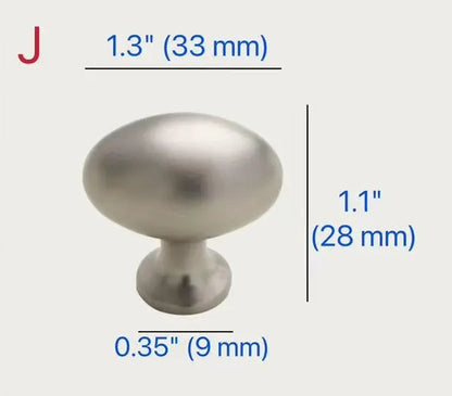 Assorted Brushed Nickel Cabinet Door Knobs, Modern Drawer Pulls