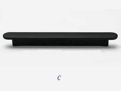 Flat Cabinet Pull Handles, Round Ends, Brushed Nickel, Brushed Gold, Black