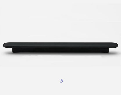 Flat Cabinet Pull Handles, Round Ends, Brushed Nickel, Brushed Gold, Black