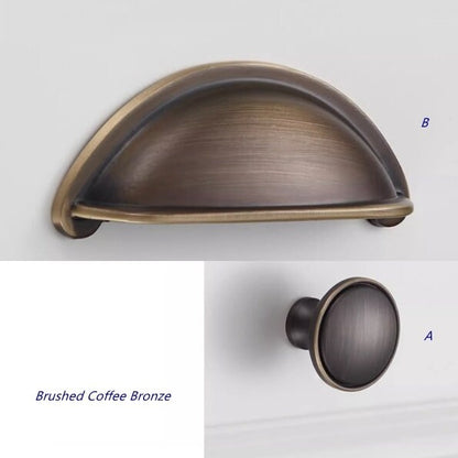 3" Brass Cup Drawer Pull - 8 Finishes | Modern Cabinet Hardware