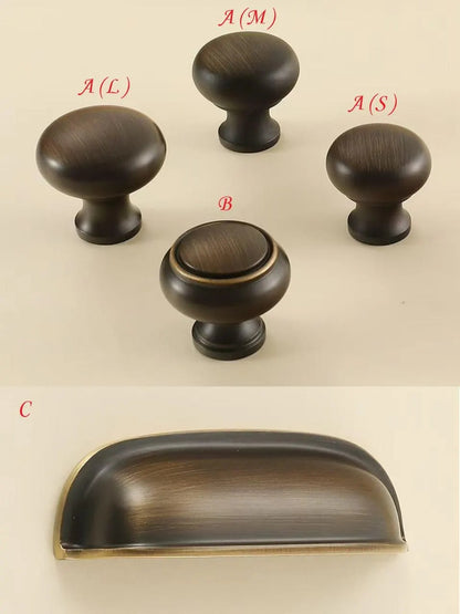 3" Brass Cup Drawer Pull & Cabinet Knob 76 mm Centers, Gold, Bronze, Silver and Black