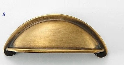 3" Brass Cup Drawer Pull - 8 Finishes | Modern Cabinet Hardware