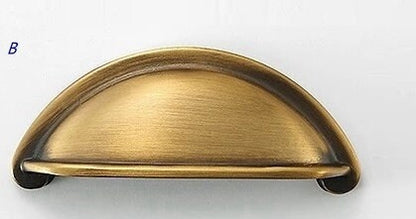 3" Brass Cup Drawer Pull - 8 Finishes | Modern Cabinet Hardware