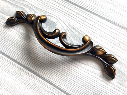 Antique Copper Drawer Pull - 2.5" 3.75" 5" - LynnsHardware
