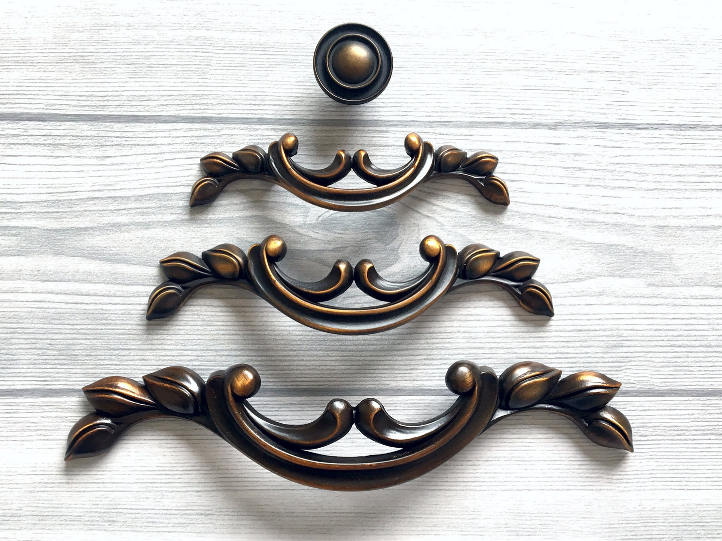 Antique Copper Drawer Pull - 2.5" 3.75" 5" - LynnsHardware