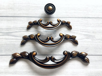 Antique Copper Drawer Pull - 2.5" 3.75" 5" - LynnsHardware