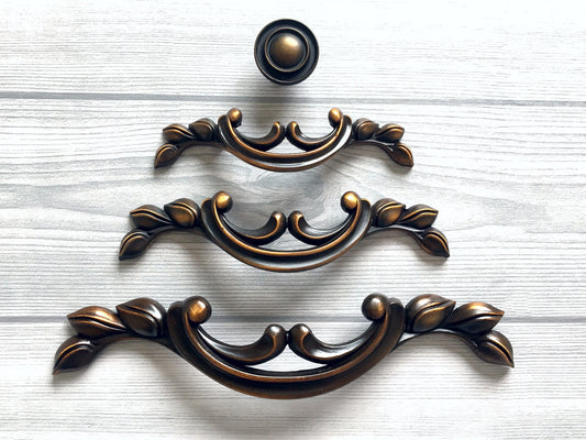 Antique Copper Drawer Pull - 2.5" 3.75" 5" - LynnsHardware