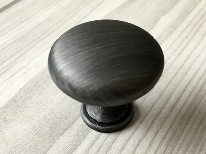 3" 76 mm Centers Gray Cup Drawer Pull & Knob - LynnsHardware